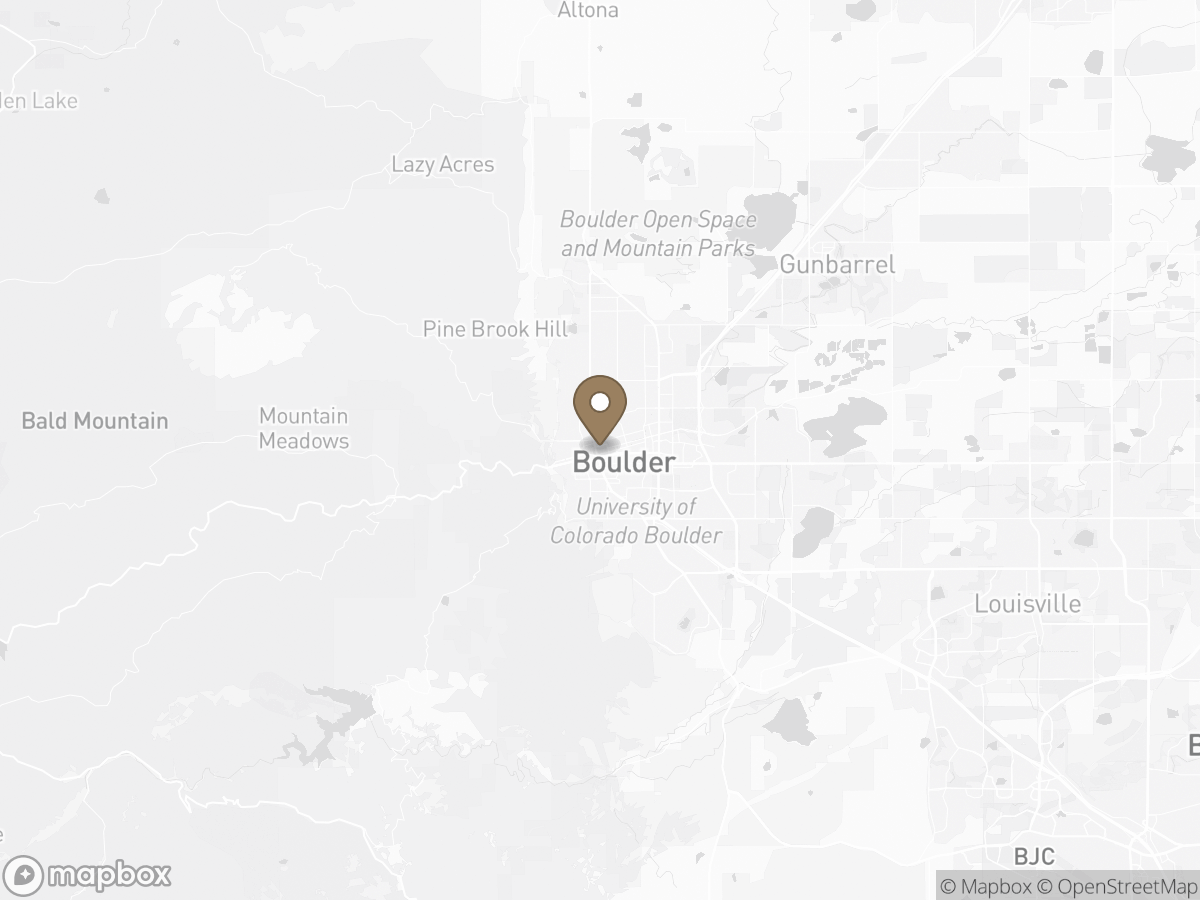 Map of Boulder, CO