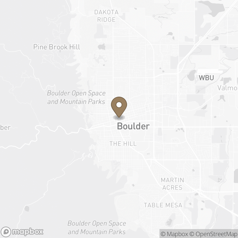 Map of Boulder, CO