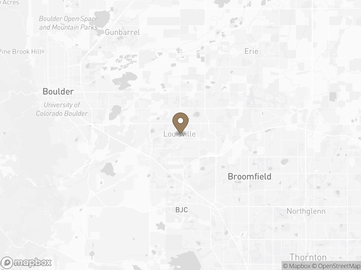 Map of Louisville, CO