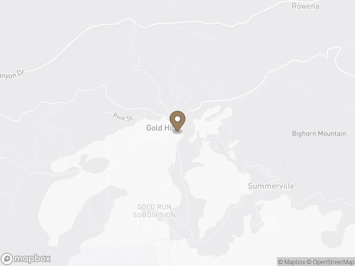 Map of Gold Hill