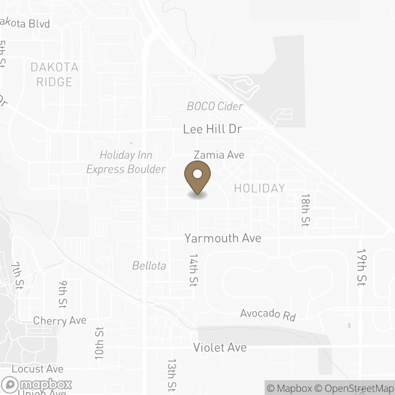 Map of Holiday Neighborhood