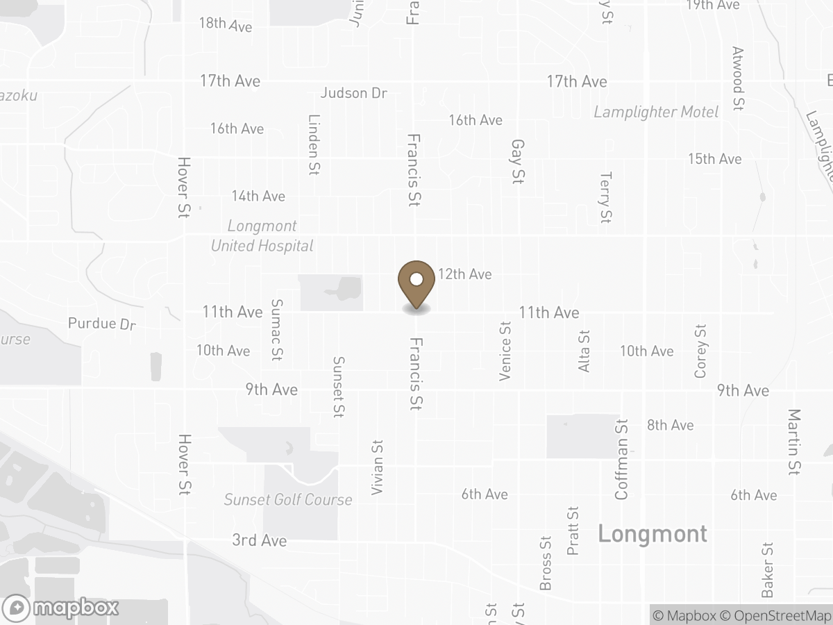 Map of Old Town Longmont